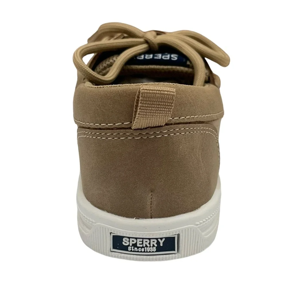 Sperry Youth Big Boys Boat Shoes Size 1 Tan Beige Lightweight Comfort Shoes